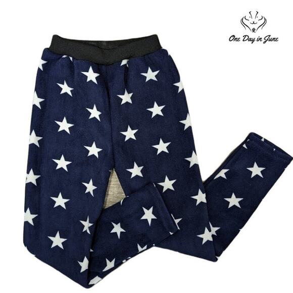 Amzbrly Fleece Lined Star Spangle Leggings Size 12 (150) - Picture 1 of 2
